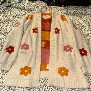 Ivory Rheyna Teddy Floral Cardigan size S